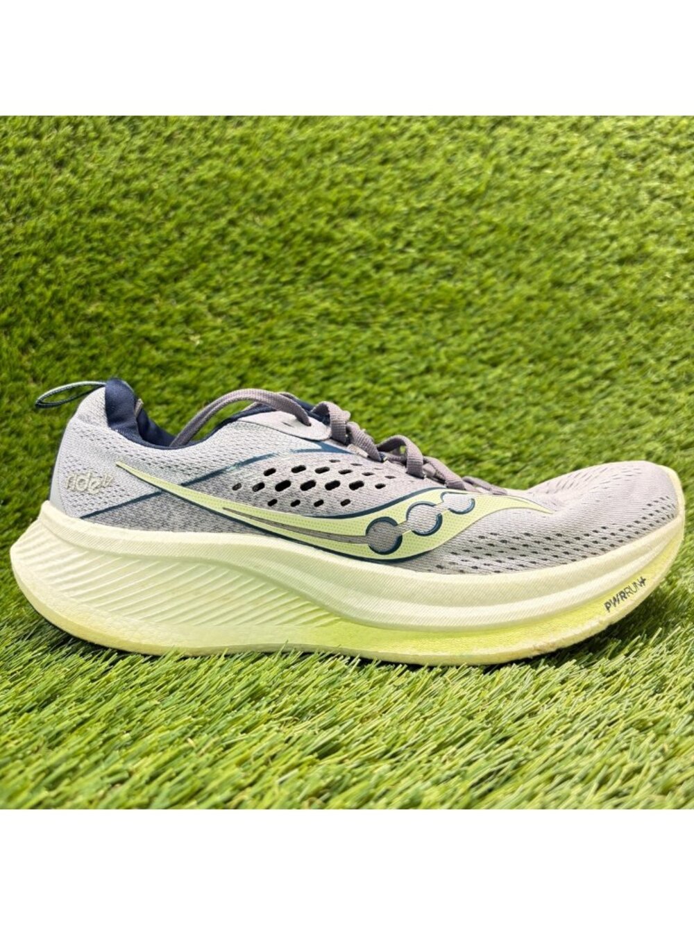 Saucony Ride 17 Womens Size 8.5 Purple Lime Athletic Running Shoes Sneakers